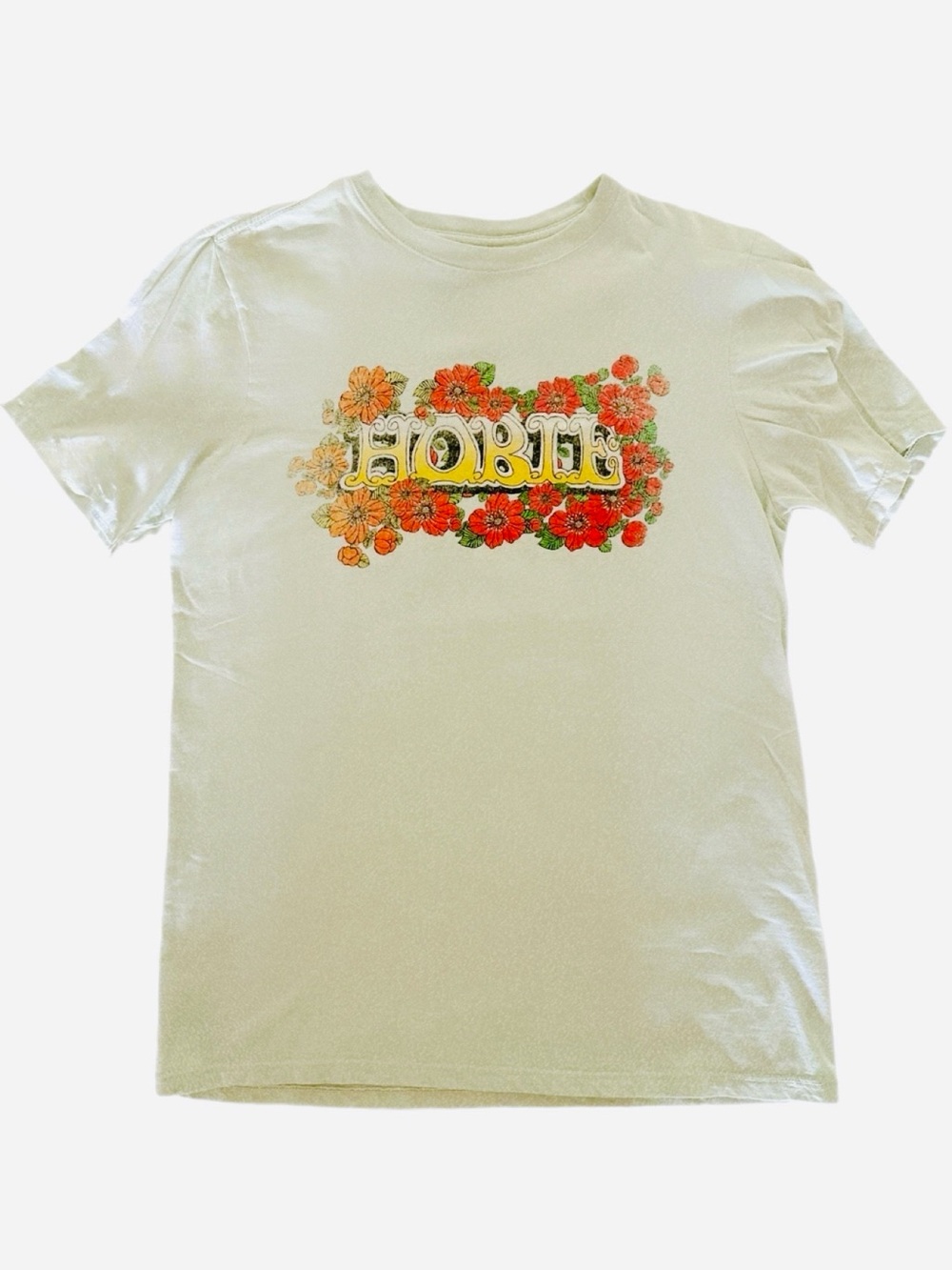 Hobie Surf Shop Premium Fit Floral Logo Graphic Tee Mint Green Small